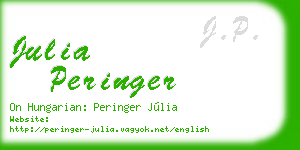 julia peringer business card